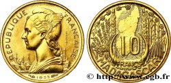 MADAGASCAR French Union 10 Francs ESSAI 1953 Paris