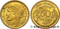 AFRIQUE OCCIDENTALE FRANÇAISE 50 Centimes Morlon 1944 Londres