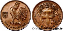 MADAGASCAR - Forze Francesi Libere 1 Franc 1943 Prétoria 