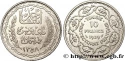 TUNESIEN - Französische Protektorate  Essai 10 Francs argent au nom de Ahmed Bey AH 1358 1939 Paris