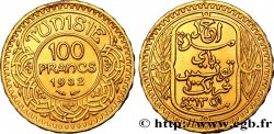 TUNISIA - French protectorate 100 Francs or frappée au nom du Bey Ahmed 1932 Paris
