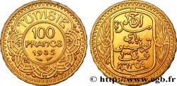 TUNISIA - French protectorate 100 Francs or frappée au nom du Bey Ahmed 1935 Paris