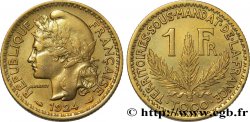 TOGO - MANDATO FRANCESE 1 Franc 1924 Paris q.SPL 