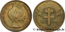 AFRIQUE ÉQUATORIALE FRANÇAISE - FRANCE LIBRE 50 Centimes 1942 Prétoria TTB 