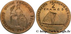 POLINESIA FRANCESE - Oceania Francese Essai de 2 Francs type sans listel 1948 Paris 