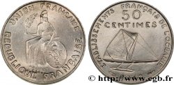 POLYNÉSIE FRANÇAISE - Océanie française Essai de 50 Centimes type avec listel en relief 1948 Paris SPL 