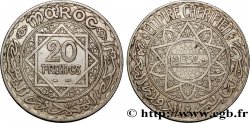 MOROCCO - FRENCH PROTECTORATE 20 Francs AH 1352 1933 Paris XF 