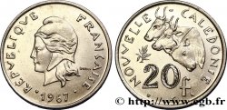 NUOVA CALEDONIA 20 Francs Marianne / zébus d’élevage de Nouvelle Calédonie  1967 Paris 