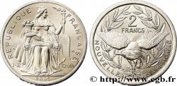 NUEVA CALEDONIA 2 Francs I.E.O.M. représentation allégorique de Minerve / Kagu, oiseau de Nouvelle-Calédonie 2005 Paris