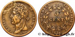 FRENCH COLONIES - Charles X, for Guyana 5 Centimes Charles X 1828 Paris - A