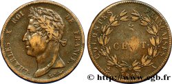 FRENCH COLONIES - Charles X, for Guyana 5 Centimes Charles X 1828 Paris - A VF 