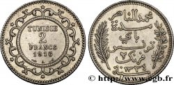 TUNISIE - PROTECTORAT FRANÇAIS 2 Francs AH1334 1916 Paris - A SUP 