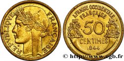 FRENCH WEST AFRICA 50 Centimes Morlon 1944 Londres AU 