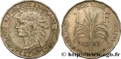 GUADELUPA Bon pour 1 Franc indien caraïbe / canne à sucre 1921  