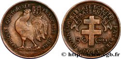 FRENCH EQUATORIAL AFRICA - FREE FRENCH FORCES 50 Centimes 1943 Prétoria