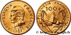 FRANZÖSISCHE-POLYNESIEN 100 Francs I.E.O.M Marianne / Paysage polynésien 1987 Paris