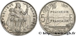 FRANZÖSISCHE-POLYNESIEN 5 Francs I.E.O.M. Polynésie Française 1987 Paris