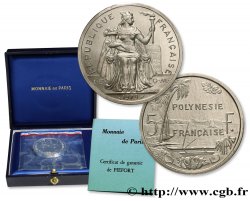 POLYNÉSIE FRANÇAISE Piéfort de 5 Francs I.E.O.M. 1979 Paris
