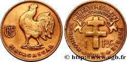 MADAGASKAR - Freie Französische Streitkräfte 1 Franc 1943 Prétoria SS 