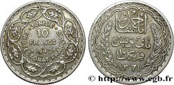 TUNISIA - Protettorato Francese 10 Francs au nom du Bey Ahmed an 1361 1942 Paris 