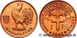 MADAGASCAR - Forze Francesi Libere 1 Franc 1943 Prétoria 