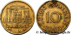 SAARLAND 10 Franken 1954 Paris q.SPL 
