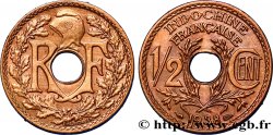 INDOCHINE FRANÇAISE 1/2 Centième 1938 Paris