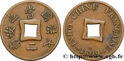 FRENCH INDOCHINA 1 Sapèque (2/1000 de Piastre) nickelé 1899 Paris XF 