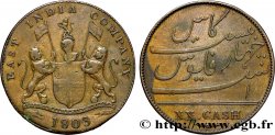 ILE DE FRANCE (MAURITIUS) XX (20) Cash East India Company 1803 Madras XF 