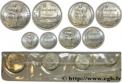POLINESIA FRANCESA Série Fleurs de Coins de 4 monnaies 1965 Paris