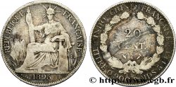 INDOCHINE FRANÇAISE 20 Centièmes 1895 Paris