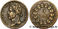 COLONIES FRANÇAISES - Charles X, pour la Guyane et le Sénégal 5 Centimes Charles X 1825 Paris - A