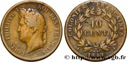 COLONIES FRANÇAISES - Louis-Philippe pour la Guadeloupe 10 Centimes 1841 Paris