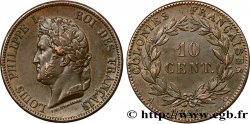 FRANZÖSISCHE KOLONIEN - Louis-Philippe, für Marquesas-Inseln  10 Centimes Louis-Philippe 1844 Paris