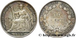 FRENCH INDOCHINA 20 Centièmes 1937 Paris XF 