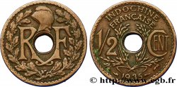 INDOCHINE FRANÇAISE 1/2 Centième 1935 Paris