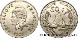 FRENCH POLYNESIA 50 Francs Marianne / paysage polynésien 1967 Paris