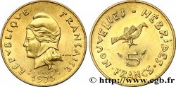 NEW HEBRIDES (VANUATU since 1980) 5 Francs  1975 Paris