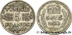 TUNISIE - PROTECTORAT FRANÇAIS 5 Francs AH 1355 1936 Paris