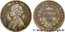MARTINIQUE Bon pour 1 Franc Colonie de la Martinique 1922 sans atelier