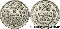 TUNISIA - French protectorate 5 Francs AH 1358 1939 Paris