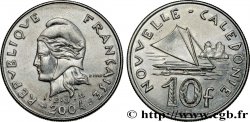 NUOVA CALEDONIA 10 Francs I.E.O.M. Marianne / paysage maritime néo-calédonien avec pirogue à voile  2004 Paris 