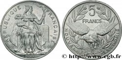 NEUKALEDONIEN 5 Francs I.E.O.M. représentation allégorique de Minerve / Kagu, oiseau de Nouvelle-Calédonie 2008 Paris