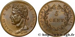 COLONIES FRANÇAISES - Charles X, pour la Guyane et le Sénégal 5 Centimes Charles X 1825 Paris