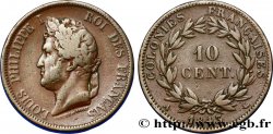 COLONIE FRANCESI - Luigi Filippo, per Isole Marchesi 10 Centimes 1843 Paris 
