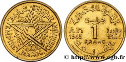 MAROCCO - PROTETTORATO FRANCESE 1 Franc AH 1364 1945 Paris 
