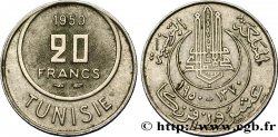TUNEZ - Protectorado Frances 20 Francs AH1370 1950 Paris