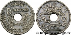 TUNESIEN - Französische Protektorate  5 Centimes AH 1337 1918 Paris