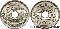 TUNISIA - French protectorate 5 Centimes AH1339 frappe médaille 1920 Paris