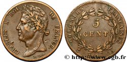 COLONIES FRANÇAISES - Charles X, pour la Guyane 5 Centimes Charles X 1828 Paris - A